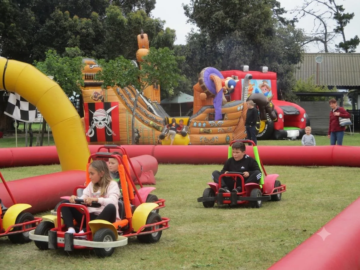 Go-karts and jumping castles at Lat Wai